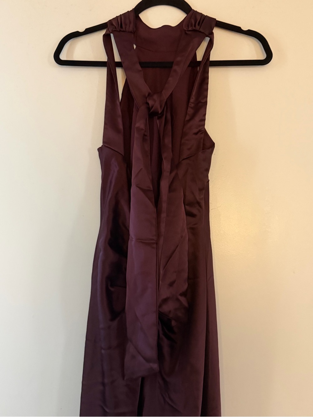 Xscape Evenings Halter Neck Satin Sheath Gown - Picture 3 of 4